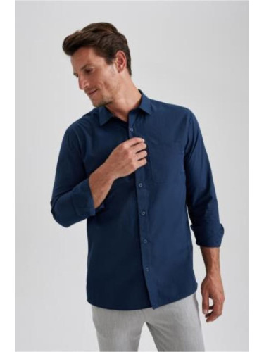 DEFACTO Regular Fit Poplin Long Sleeve Shirt