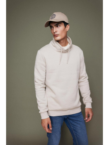 DEFACTO Regular Fit Shawl Collar Thick Sweatshirt