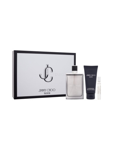 Jimmy Choo Man SET1 Подаръчен комплект EDT 100 ml + душ гел 100 ml + EDT 7,5 ml