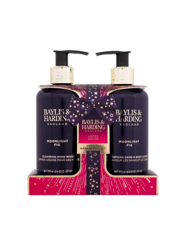 Baylis & Harding Moonlight Fig Luxury Hand Care Set Подаръчен комплект Течен сапун 300 ml + лосион за тяло 300 ml