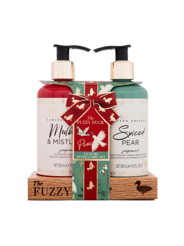 Baylis & Harding The Fuzzy Duck Peace Luxury Hand Care Set Подаръчен комплект Течен сапун Mulberry & Mistletoe 300 ml + лосион за тяло Spiced Pear 300 ml