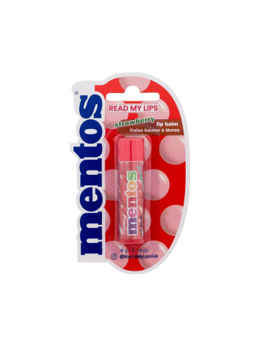 Read My Lips Mentos Strawberry Lip Balm Балсам за устни за жени 4 g