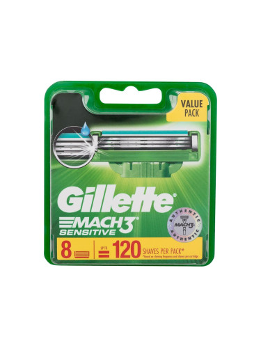 Gillette Mach3 Sensitive Резервни ножчета за мъже Комплект