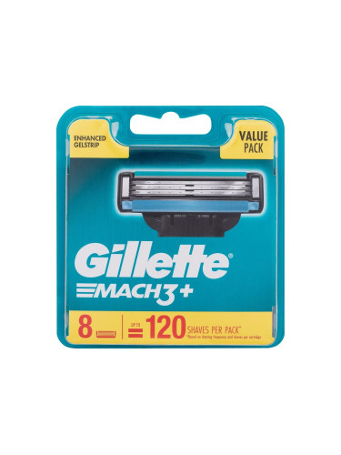 Gillette Mach3+ Резервни ножчета за мъже 8 бр