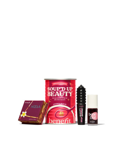 КОМПЛЕКТ BENEFIT COSMETICS Soup'D Up Beauty - Bronzer, Lip & Cheek Tint, Mascara Christmas Beauty Set Бронзиращо покритие дамски  