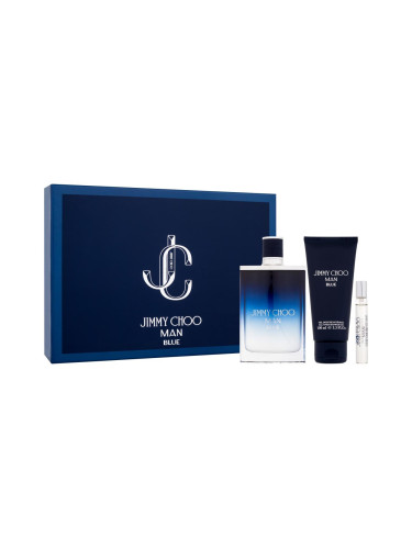 Jimmy Choo Man Blue Подаръчен комплект EDT 100 ml + EDT 7,5 ml + душ гел 100 ml