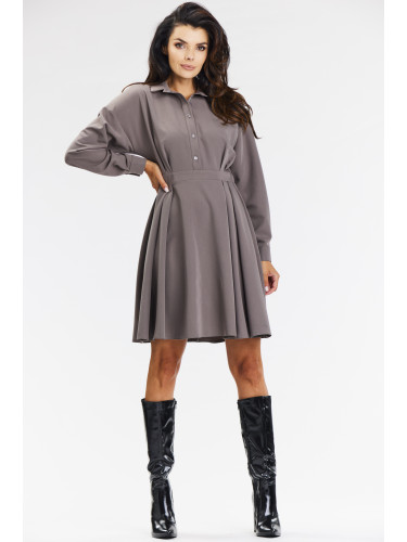 Awama Woman's Dress A668 Brown