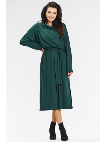 Awama Woman's Dress A671 Bottle Green