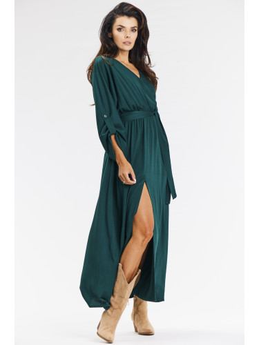 Awama Woman's Dress A670 Bottle Green