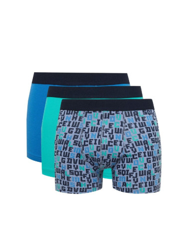 DEFACTO Men's Patterned 3-Pack Boxer