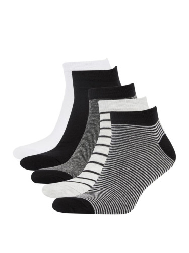 DEFACTO Men's 5-Pack Cotton Ankle Socks