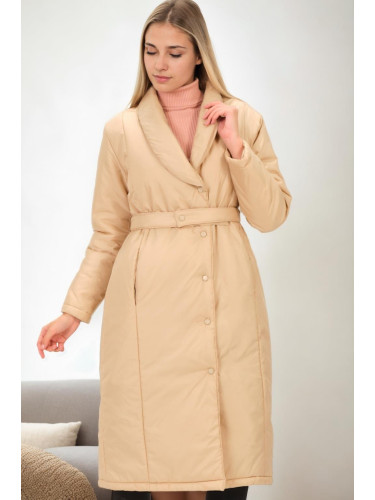 Z6688 DEWBERRY WOMEN'S COAT-BEIGE-1