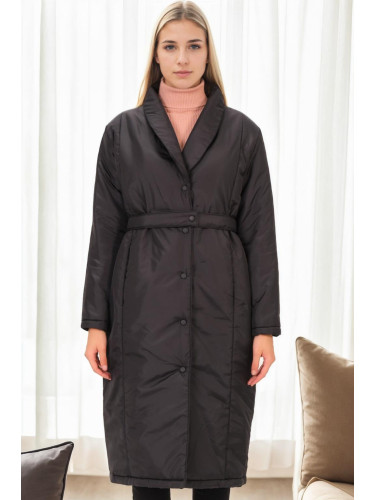 Z6688 DEWBERRY WOMEN'S COAT-BLACK-1
