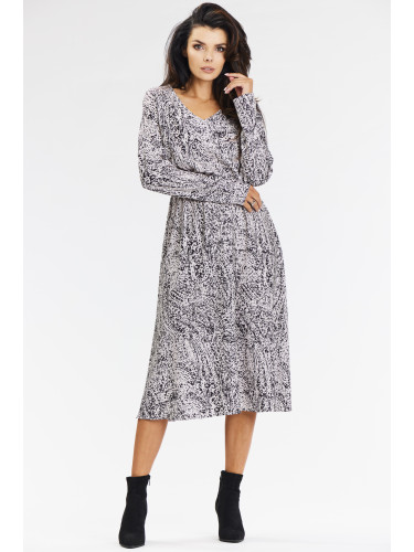 Awama Woman's Dress A666 White/Black