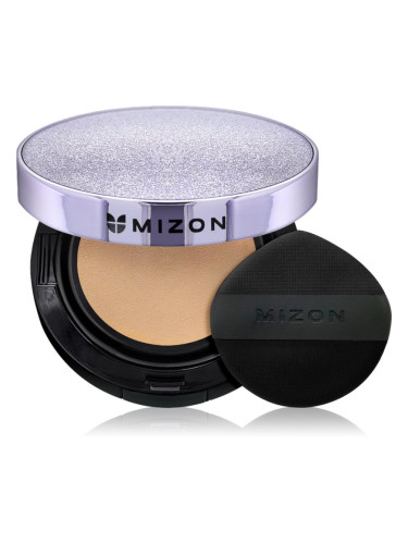 Mizon Vegan Collagen Cushion SPF38 PA++ дълготраен грим в гъбичка с висока UV защита цвят #23 Natural Sand Beige 2x15 гр.