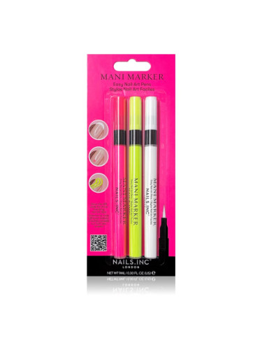 Nails Inc. Mani Marker Trio комплект за маникюр 3x3 мл.