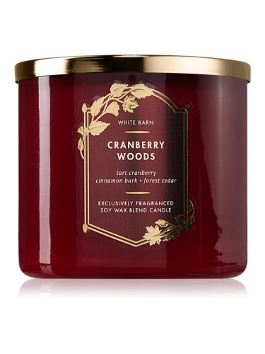 Bath & Body Works Cranberry Woods ароматна свещ 411 гр.