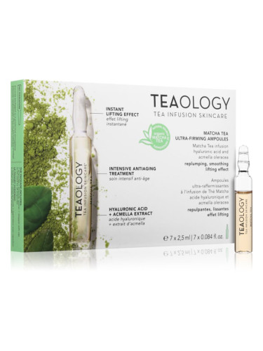 Teaology Anti-Age Matcha Tea Ultra-Firming Ampoules ампули за хидратиране и изпъване на кожата 7x2,5 мл.