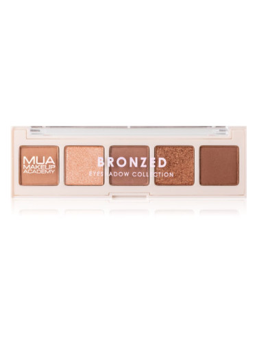 MUA Makeup Academy Professional 5 Shade Palette палитра сенки за очи цвят Bronzed 3,8 гр.