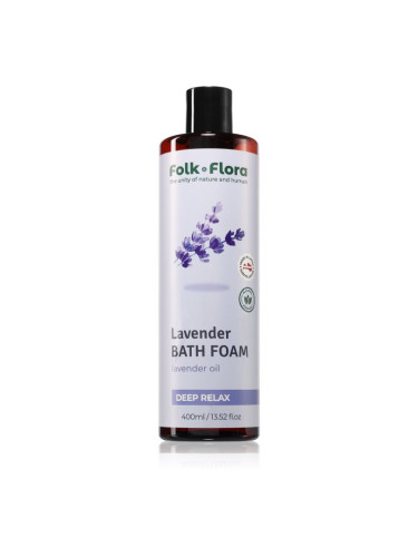 Folk & Flora Lavender пяна за вана с успокояващ ефект 400 мл.