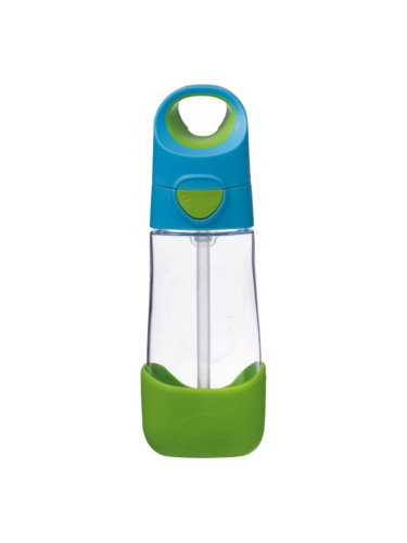 B.Box Bottle with Straw шише със сламка Blue Green 450 мл.