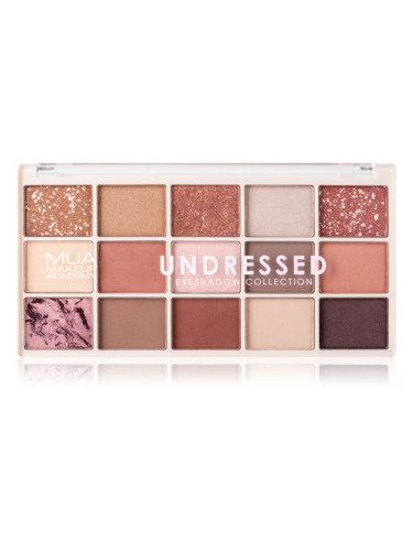 MUA Makeup Academy Professional 15 Shade Palette палитра сенки за очи цвят Undressed 12 гр.