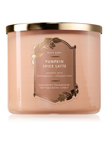 Bath & Body Works Pumpkin Spice Latte ароматна свещ 411 гр.