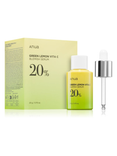 Anua Green Lemon Vita C Blemish Serum Mask озаряваща платнена маска против бръчки 25 мл.