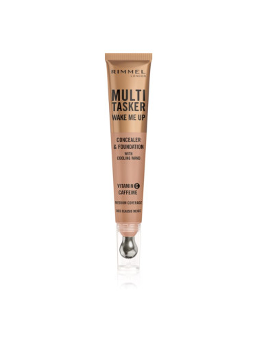 Rimmel Multi-Tasker Wake Me Up грим и коректор за озаряване на лицето цвят 55 Classic Beige 20 мл.