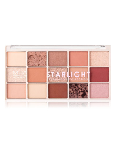 MUA Makeup Academy Professional 15 Shade Palette палитра сенки за очи цвят Starlight 12 гр.