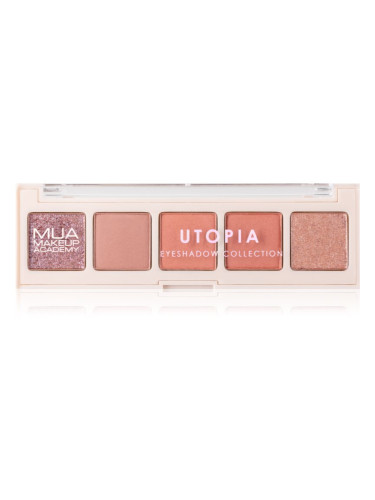 MUA Makeup Academy Professional 5 Shade Palette палитра сенки за очи цвят Utopia 3,8 гр.