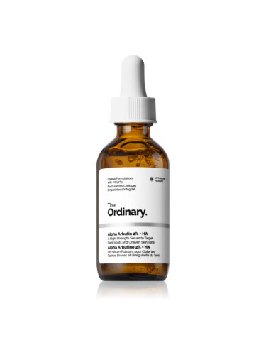 The Ordinary Alpha Arbutin 2% + HA озаряващ серум за лице с хиалуронова киселина 60 мл.