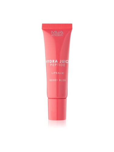 MUA Makeup Academy Hydra-Juice Peptide хидратиращ балсам за устни за блясък аромати Berry Bliss (Strawberry) 10 мл.