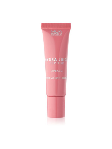 MUA Makeup Academy Hydra Juice Peptide Lip Balm хидратиращ балсам за устни за блясък аромати Watermelon Sorbet 10 мл.