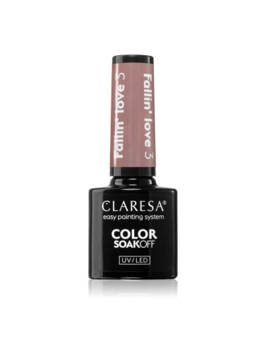 Claresa SoakOff UV/LED Color Fallin' Love гел лак за нокти цвят 3 5 гр.