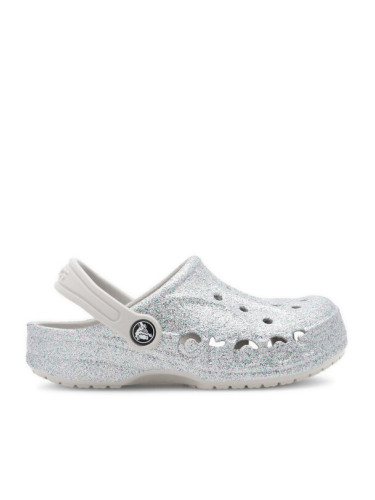 Crocs Чехли BAYA GLITTER CLOG K 207015-040 Сребрист