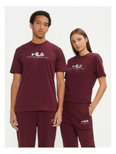 Fila Тишърт Unisex Bedburg FAU0147 Бордо Regular Fit