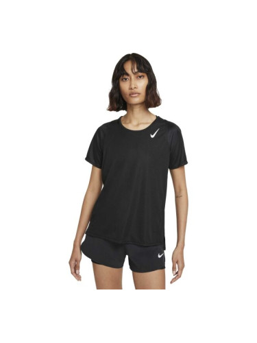 Nike DF RACE TOP SS W Дамска тениска за бягане, черно, размер