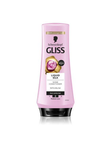 Schwarzkopf Gliss Liquid Silk регенериращ балсам за подсилване и блясък на косата 200 мл.