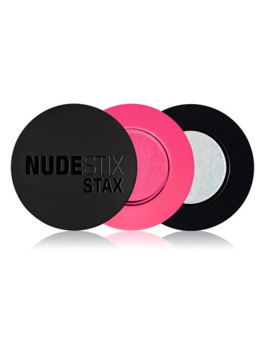 Nudestix Stax Set мултифункционален грим за очи, устни и лице цвят Pinkglow 2x2,5 гр.