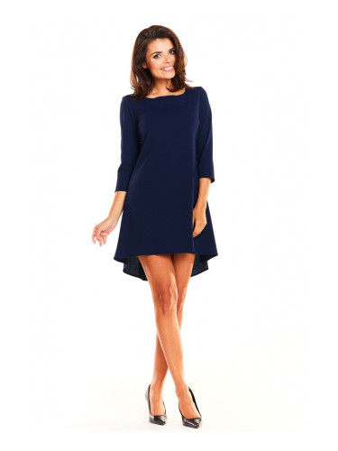 Awama Woman's Dress A663 Navy Blue