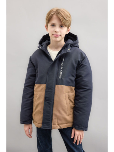 DEFACTO Boy's Water Repellent Hooded Coat