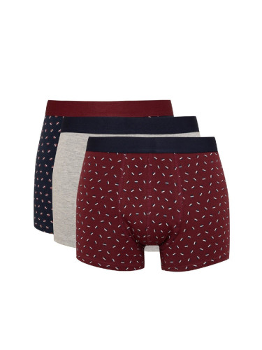 DEFACTO Men's Regular Fit Patterned 3-Pack Boxer