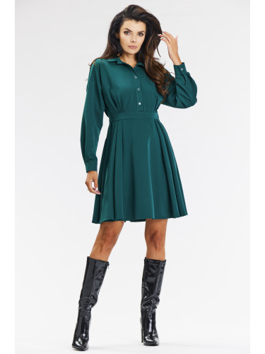 Awama Woman's Dress A668 Bottle Green