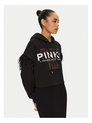 PINKO Суитшърт 103129 A1LU Черен Regular Fit