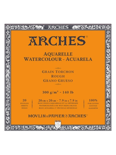 Arches Watercolour Rough Block Natural White 20 x 20 cm 300 g Скицник