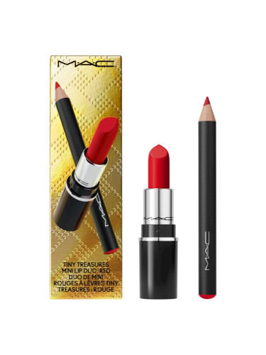 MAC Cosmetics Holiday Tiny Treasures Mini Lip Duo подаръчен комплект Red (за устни) цвят