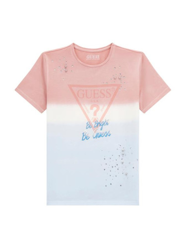 Детска тениска с омбре ефект и лого Guess