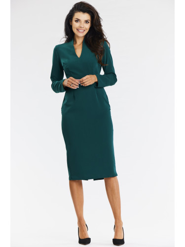 Awama Woman's Dress A667 Bottle Green