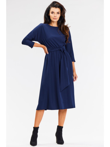 Awama Woman's Dress A662 Navy Blue